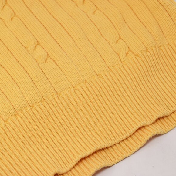 Nautical Crewneck Pullover Sweater Men XL Extra Large Cable Knit Yellow Preppy - Picture 14 of 16
